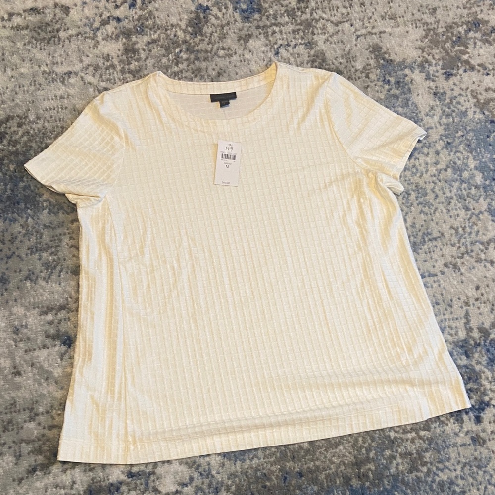 NWT J. Jill Cream Short Sleeve Tee